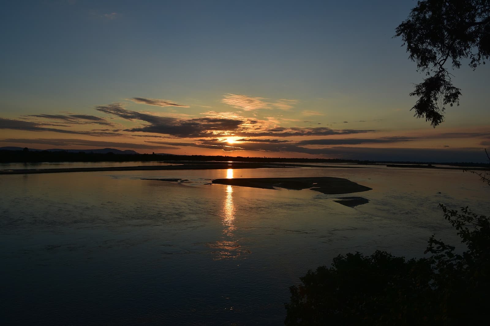 Sandbars on the Rufiji River at dusk